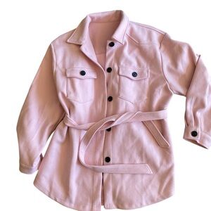 Pink Fleece Shacket 2XL